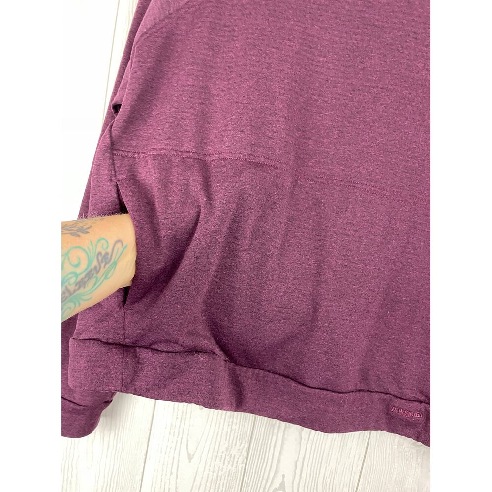 Patagonia Womens Capilene Thermal Weight Crew Polartec Baselayer Purple Sz L EUC - Picture 3 of 9
